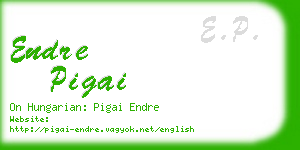 endre pigai business card